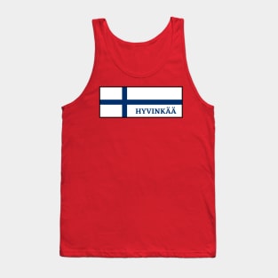 Hyvinkää City in Finnish Flag Tank Top